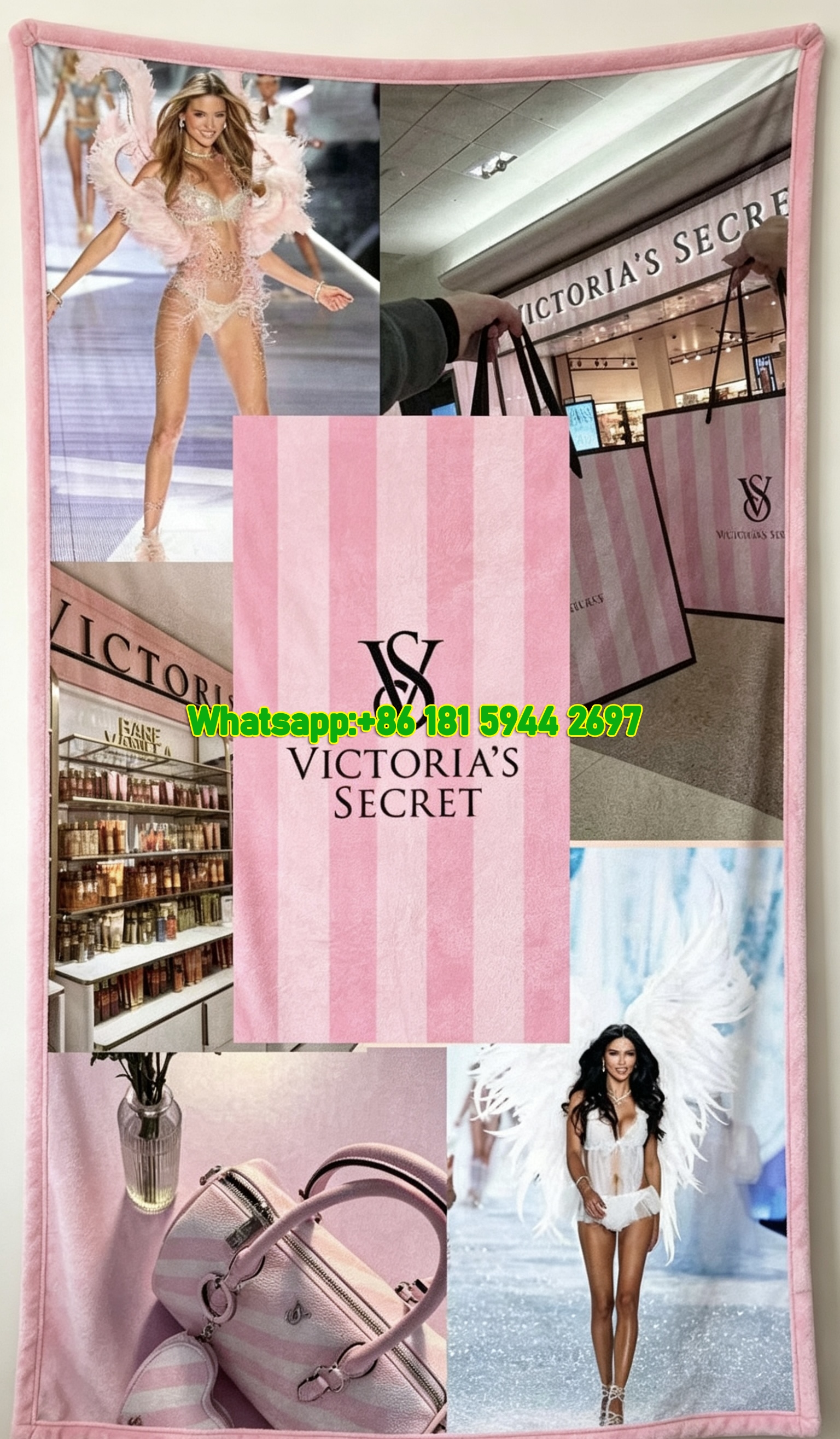 Victoria's Secret Fashion Show Flannel Sofa Throw Blanket V226